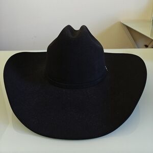 Black Resistol Wide Brim Cowboy Hat